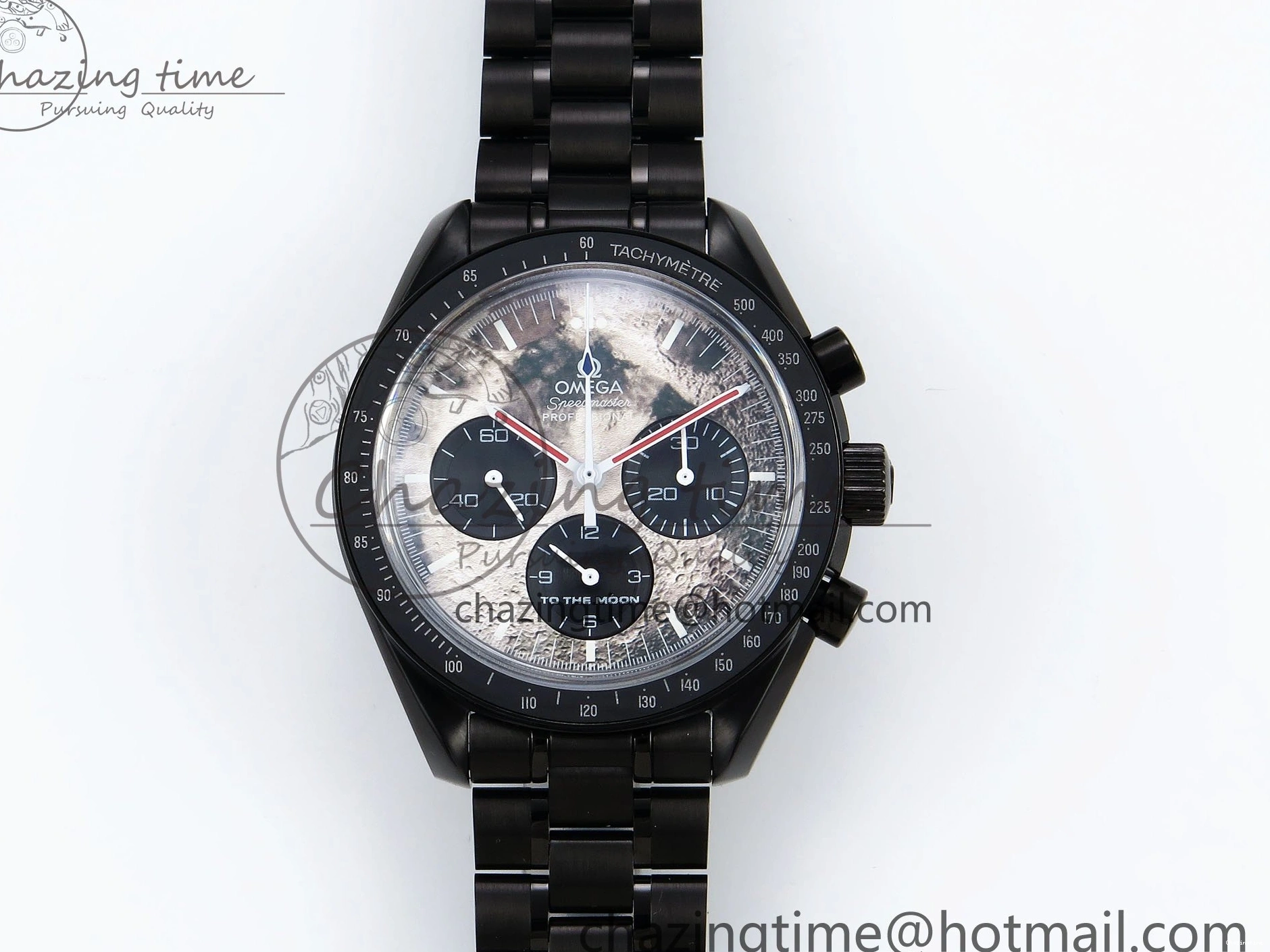 0515 Speedmaster Black Benom PVD Moon RMF Best Edition on PVD Bracelet Lemania HW WrinkleFree 7727